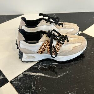Used Women’s New Balance 327 in animal print